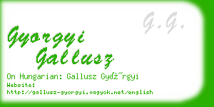 gyorgyi gallusz business card